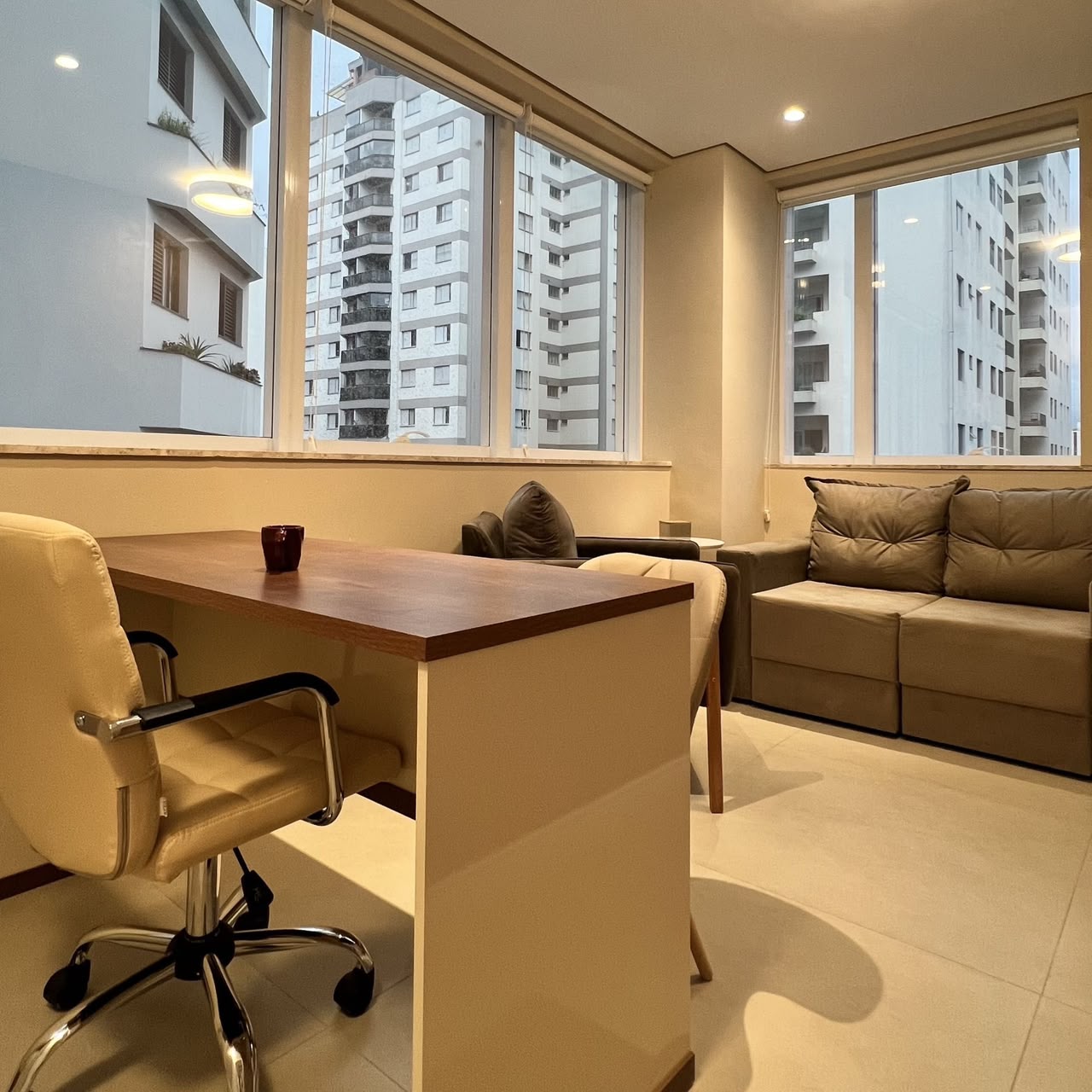 Consultório Vivian Rocha — vista ampla da sala